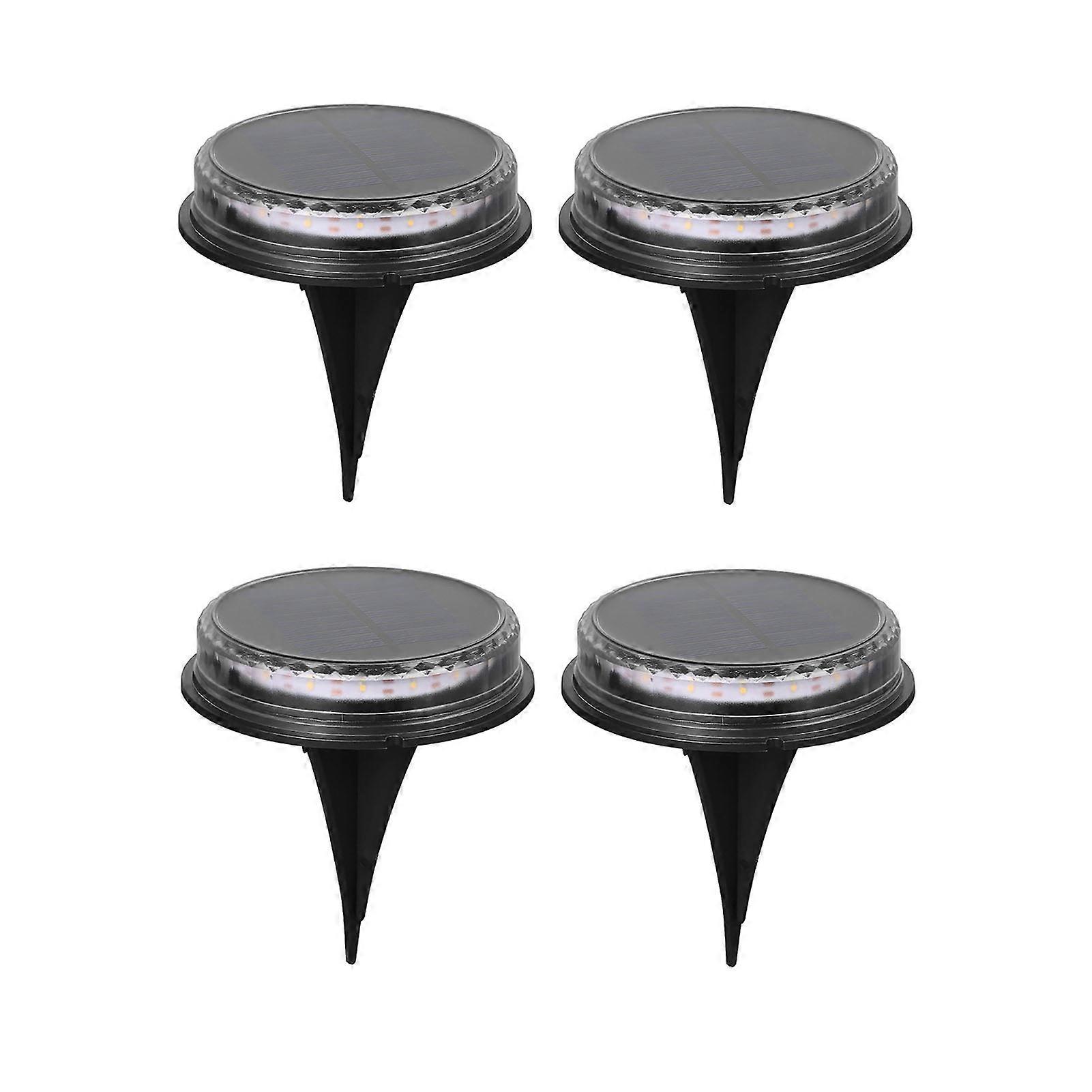 1/2/4pcs Round Solar Charging Buried Light Stylish Decorative Ground Light for Parks Lawns Patios