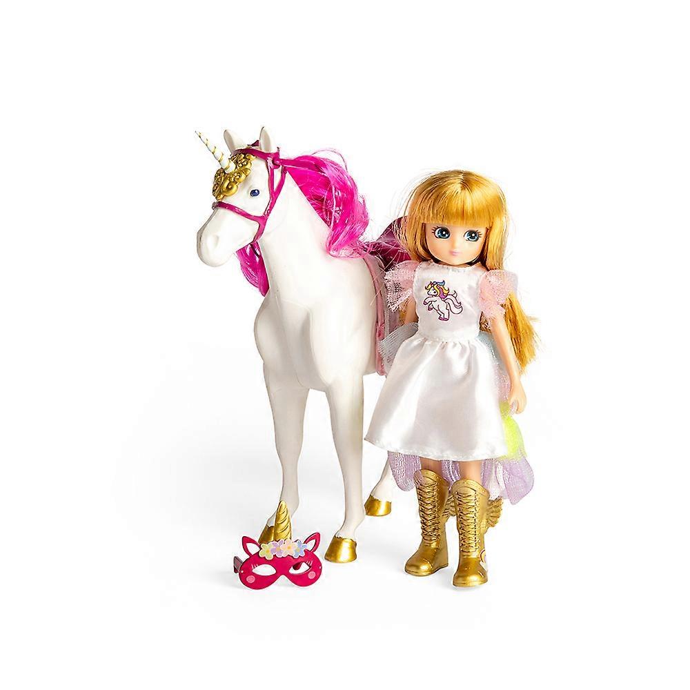 Lottie White Dolls Dress Up Doll & Unicorn - Fantasy Dolls Set, Kids Doll, Tall 18Cm