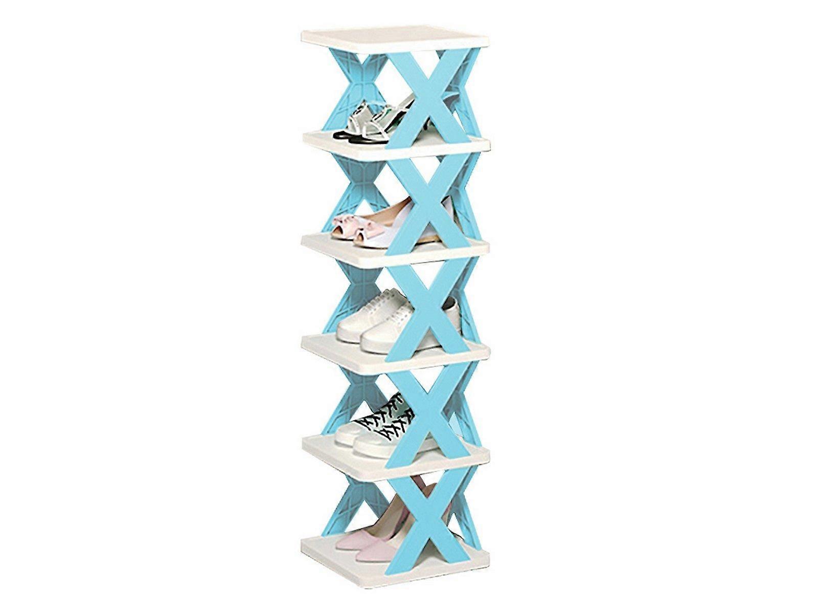 6-Tier Stackable Shoe Rack Storage Shoes Shelf Space Saving Shoe Organizer