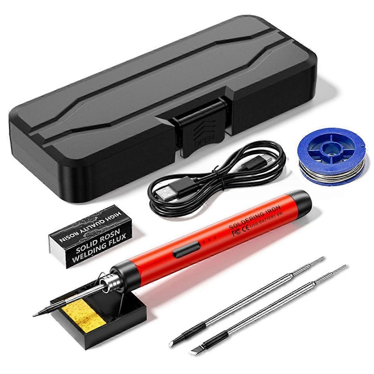 Portable Soldering Iron USB Rechargeable,3 Speed Adjustable Temperature USB Electric Iron Mini Sold