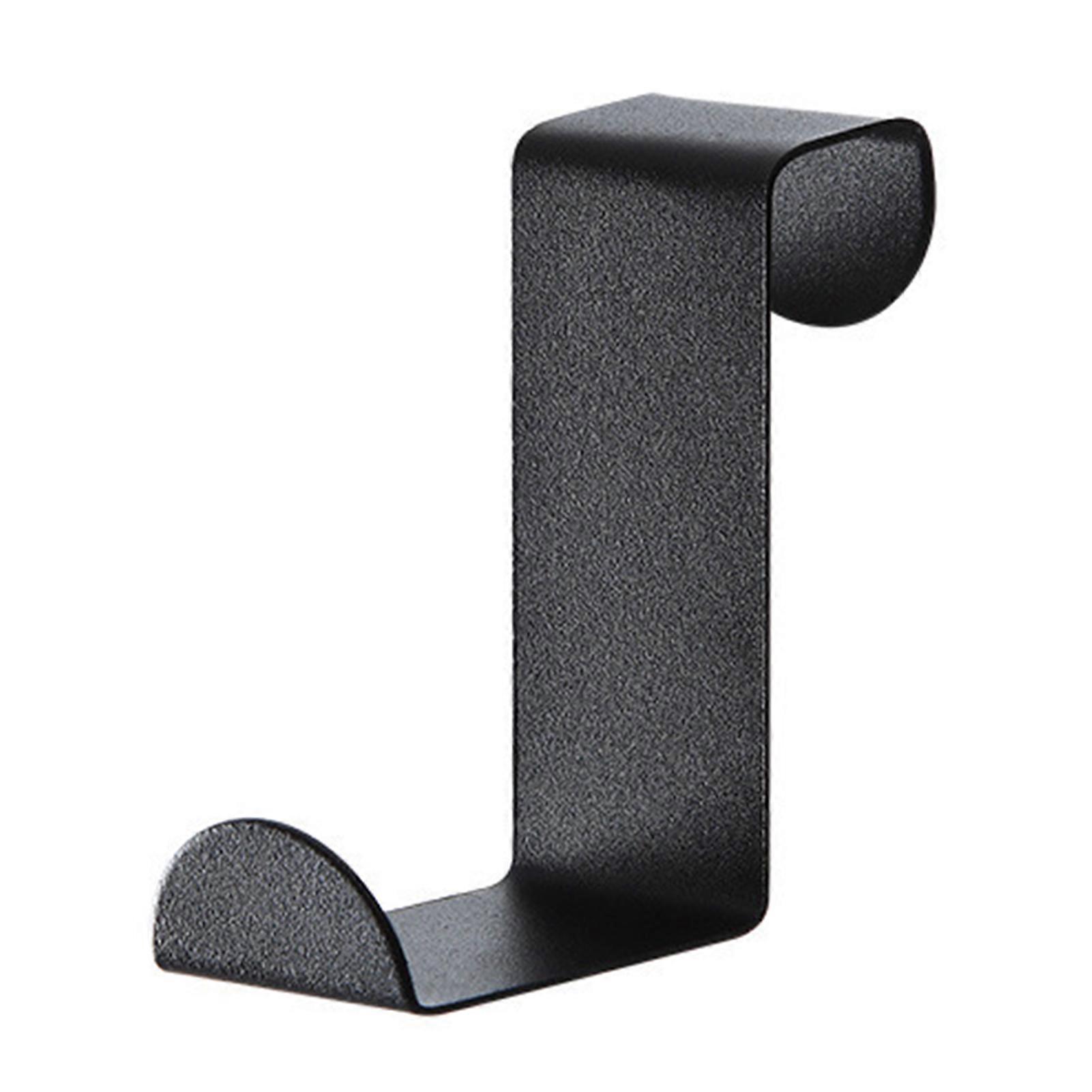 2PCS S-Shaped Hooks Hanging Hooks Black Non-Slip S-Shaped Punch-Free Hooks for Kitchen Cabinets Wardrobes