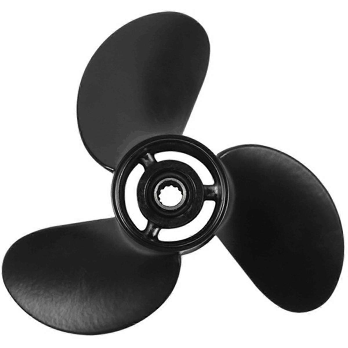 8-9.8HP 3 Blades 3B2W64517-1 8.5X9 Outboard Propeller Boat for Tohatsu Mercury 12 Spline Tooths Bla