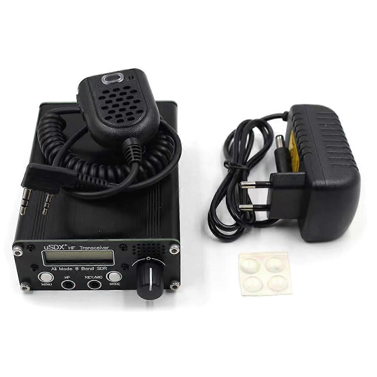 USDR USDX + Plus V2 8 نطاقات SDR جهاز الإرسال والاستقبال HF SSB QRP LCD مع ميكروفون مكبر صوت العرض HF Transcei