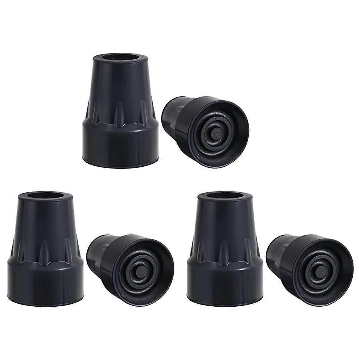 Crutch Tips, 7/8Inch Heavy Duty Non-Slip Rubber Cane Tips, Replacement Cane Foot Caps, Crutch Pads