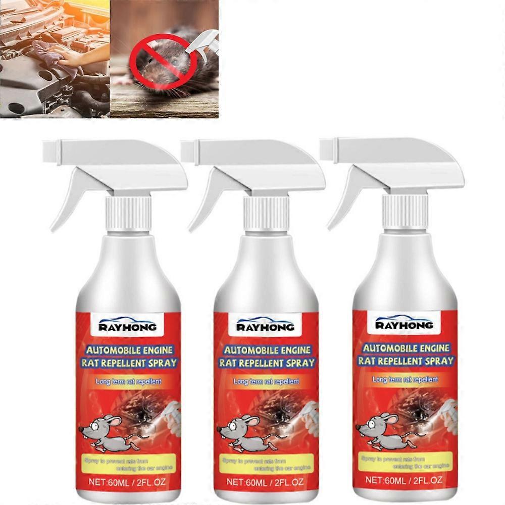 1-3X Nouveau Moteur D’automobile Rat Souris Répulsif Spray Protection Naturelle Du Véhicule 3pcs