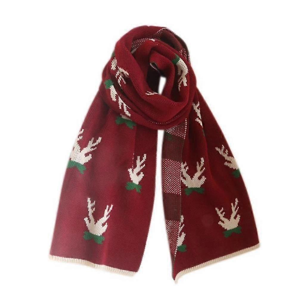 Echarpe tricotée de Noël, version coréenne imitation cachemire hiver chaud épaissi écharpe Châle