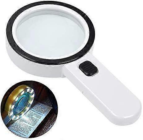 Magnifying Glass With Light Reading Magnifier, White