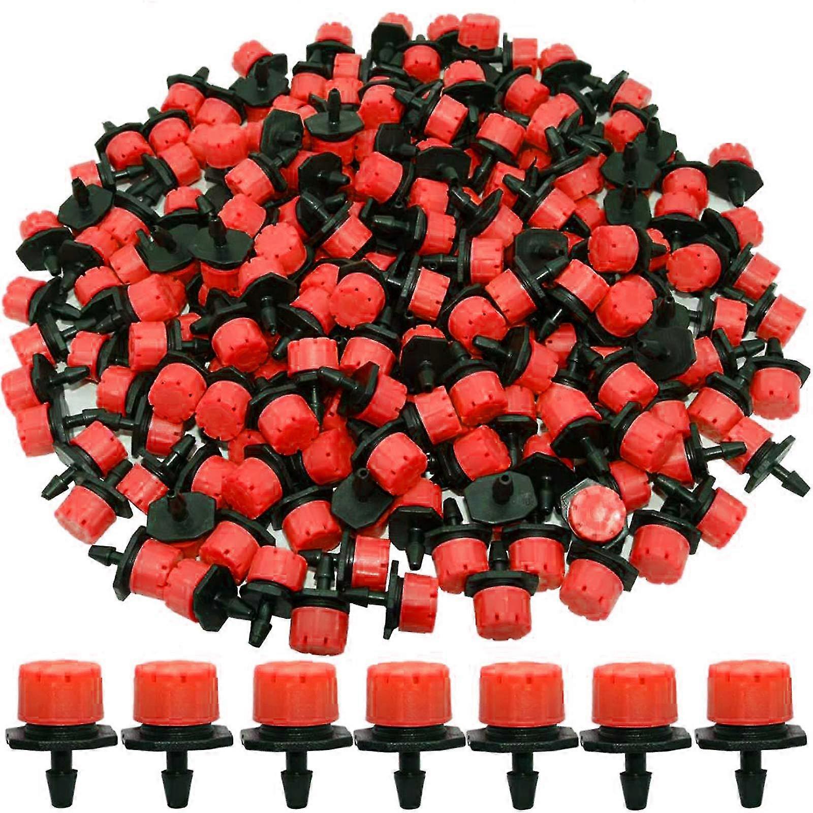 200pcs 1/4inch Adjustable Micro Drip Irrigation System Watering Sprinkler Anti Clogging Emitter Dripper For Garden