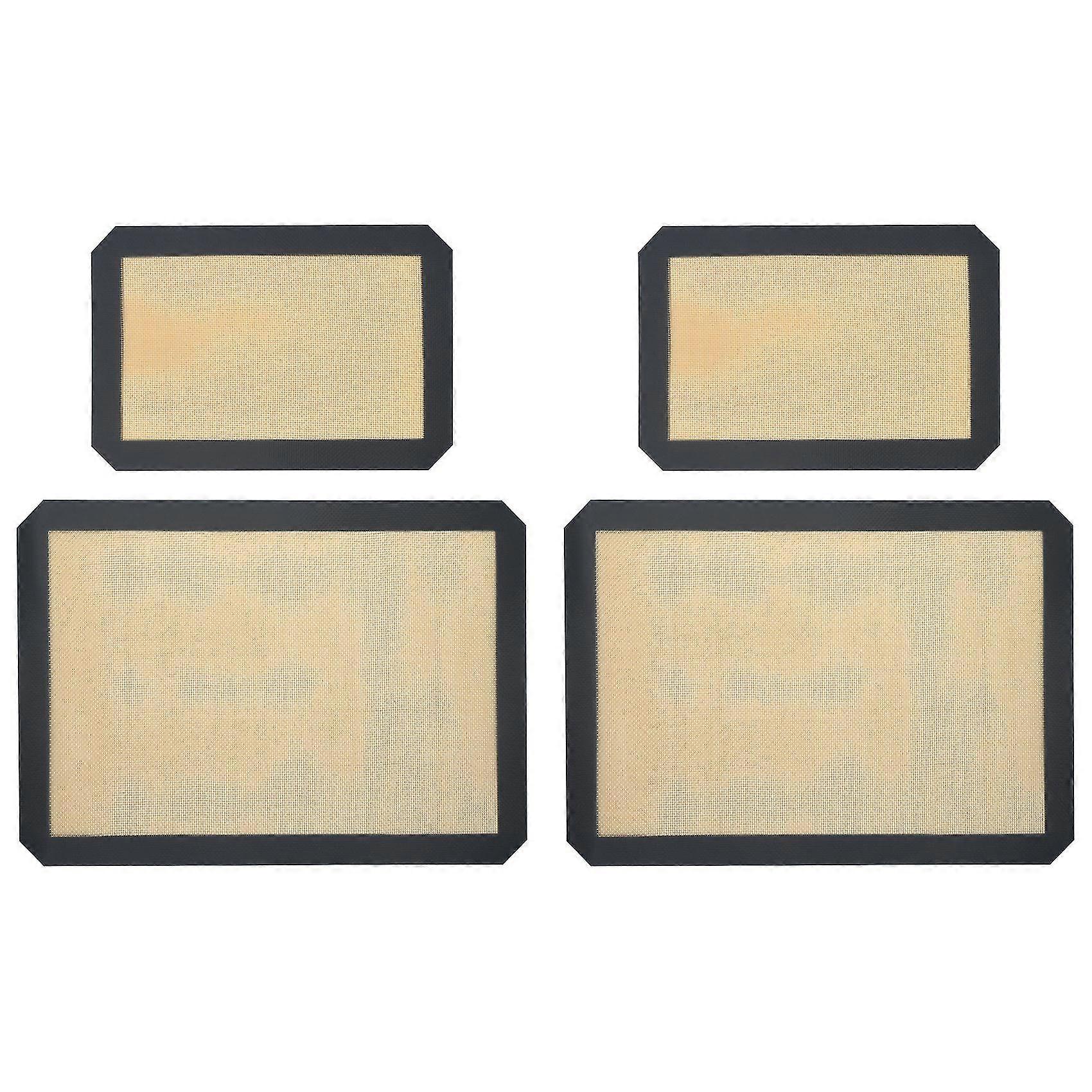 Silicone Baking Mats for Half Baking Sheet Pans Non-Stick Macaron Baking Mats Set,/Pastry/Bun/Bread