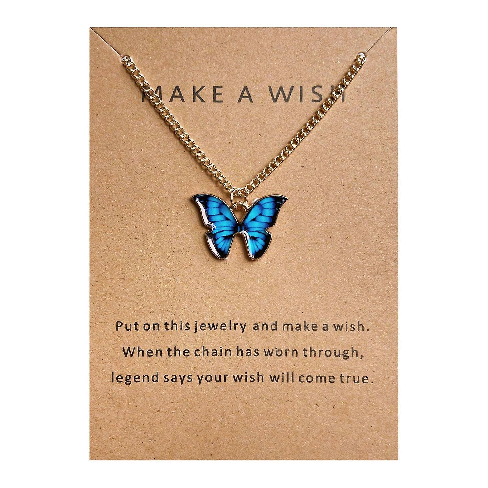 Women Necklace Vivid Exquisite Smooth Edge Polished Butterflies Shape Dating Neck Chain Female Accessory