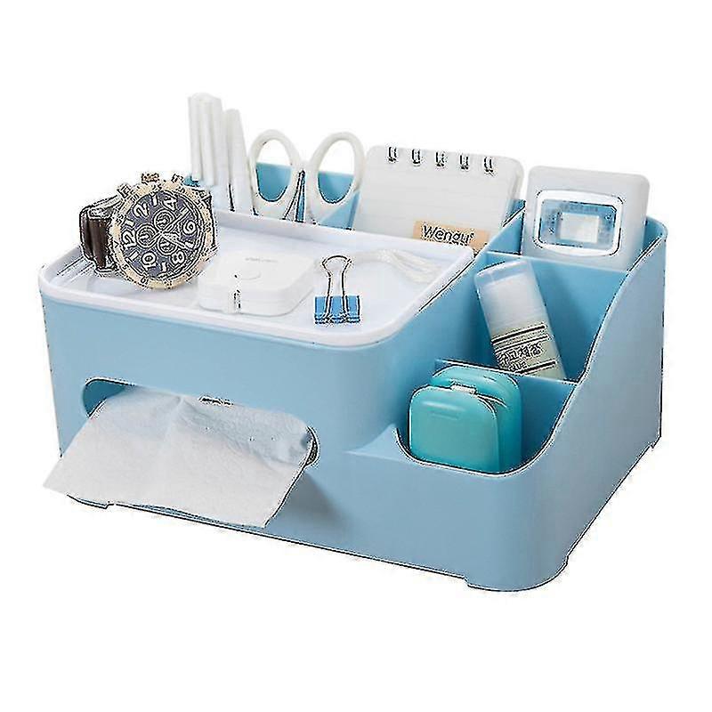 Tissue Box Holders Multifunctional Double Layer Dispenser With Separate Storage