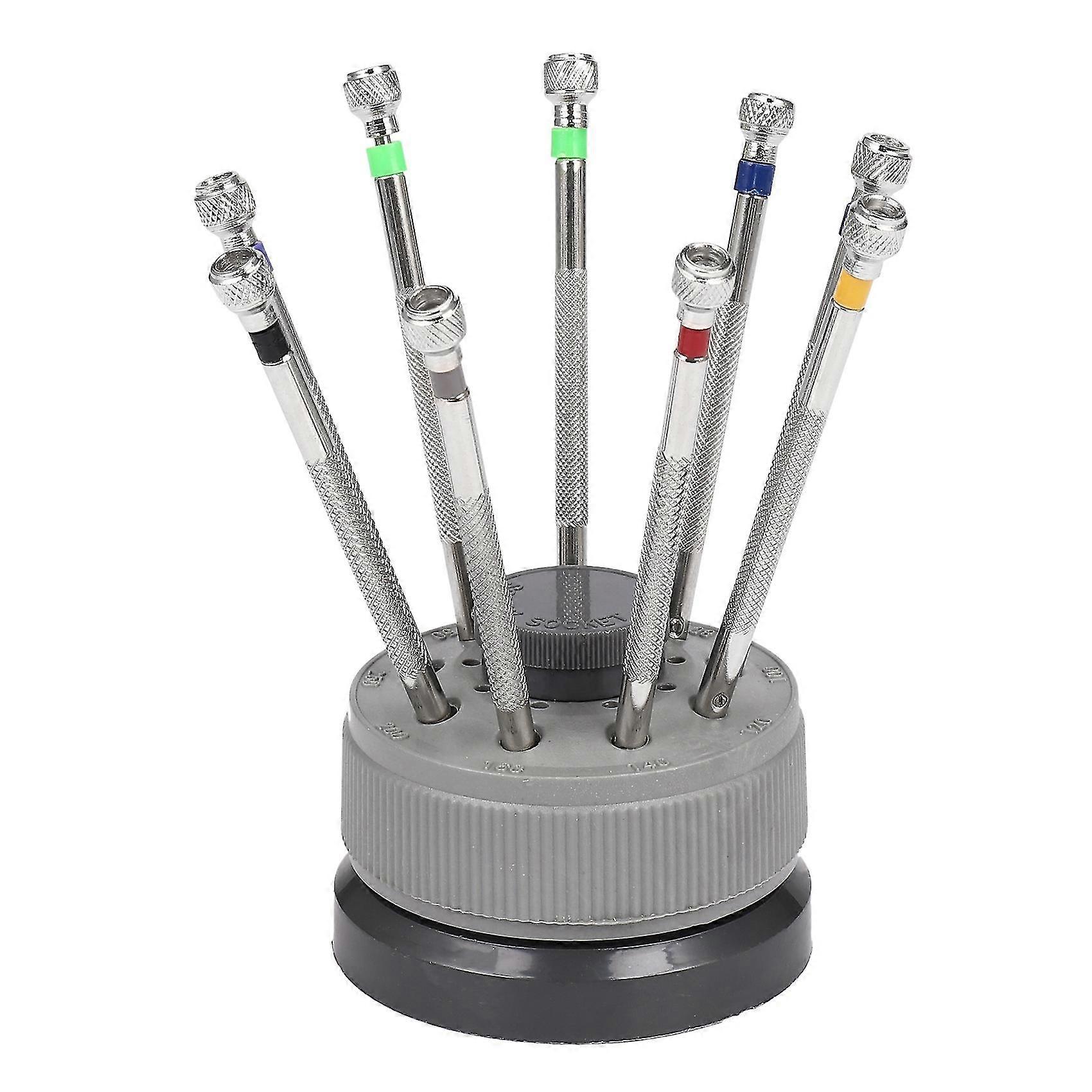 Set de 9 surubelnite ceas pe stand