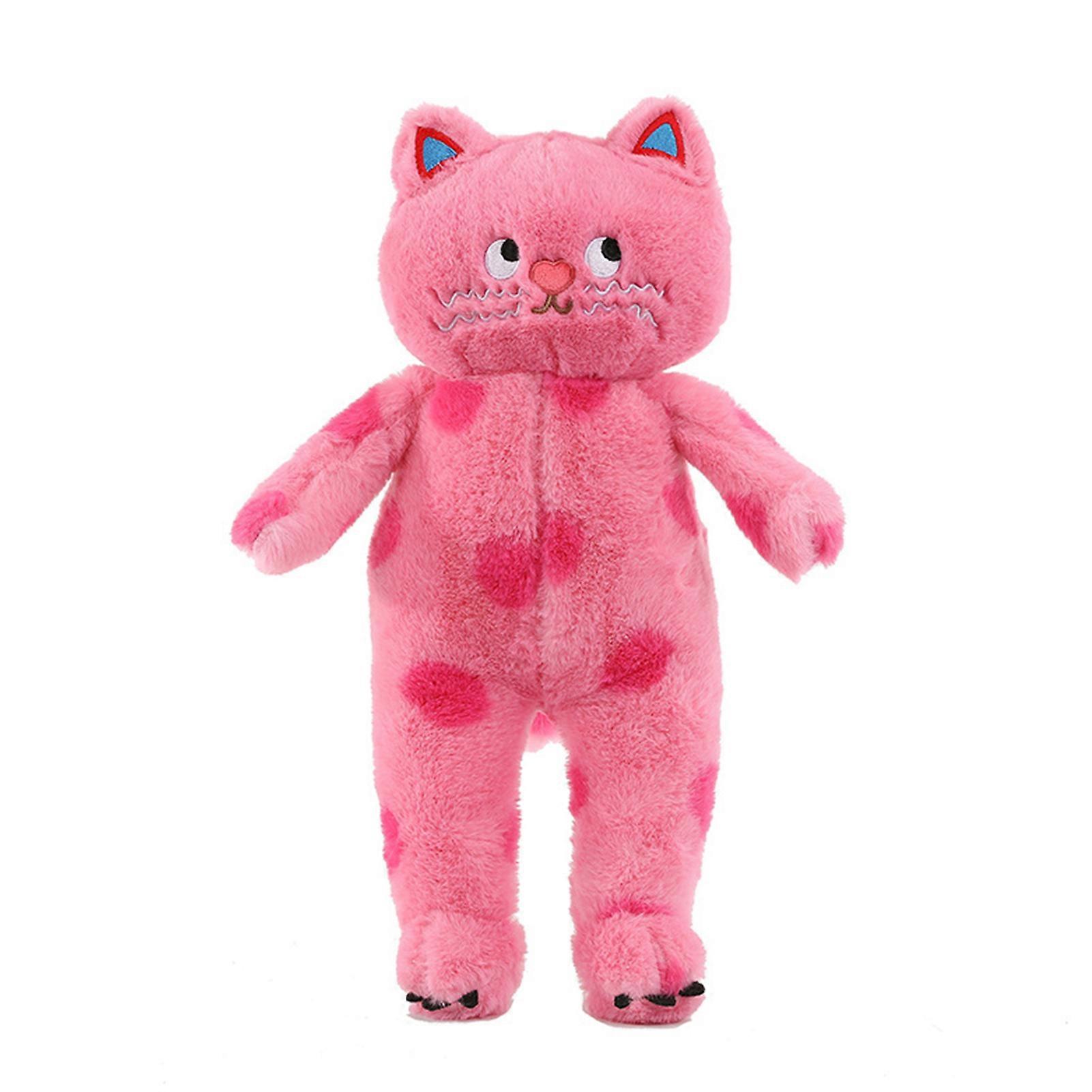 Plush Doll Polka Dot Cat Shaped Plush Toy Durable Soft Comfortable Stuffed Animal for Home Decoration