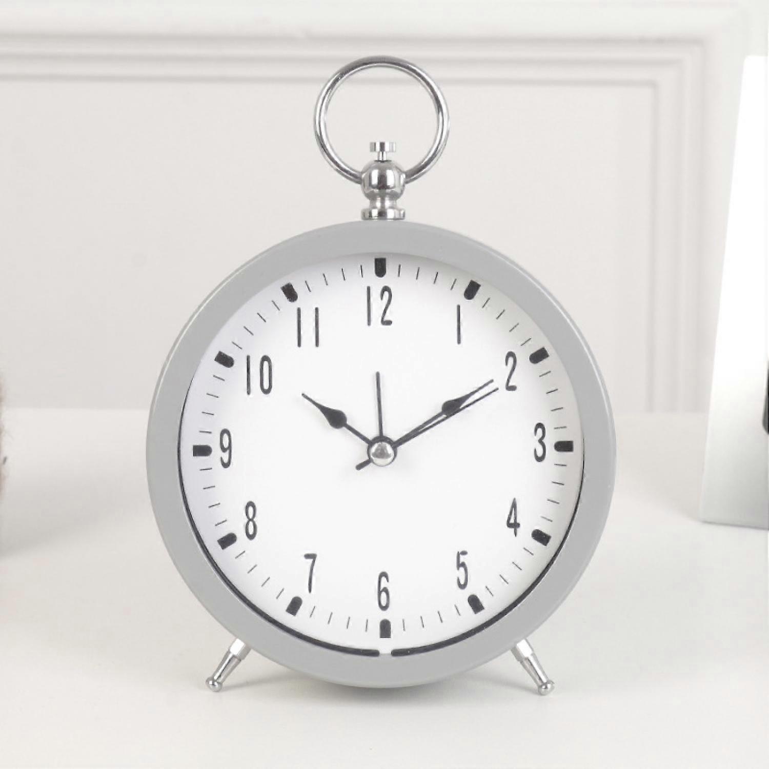 Gray quiet children's alarm clock