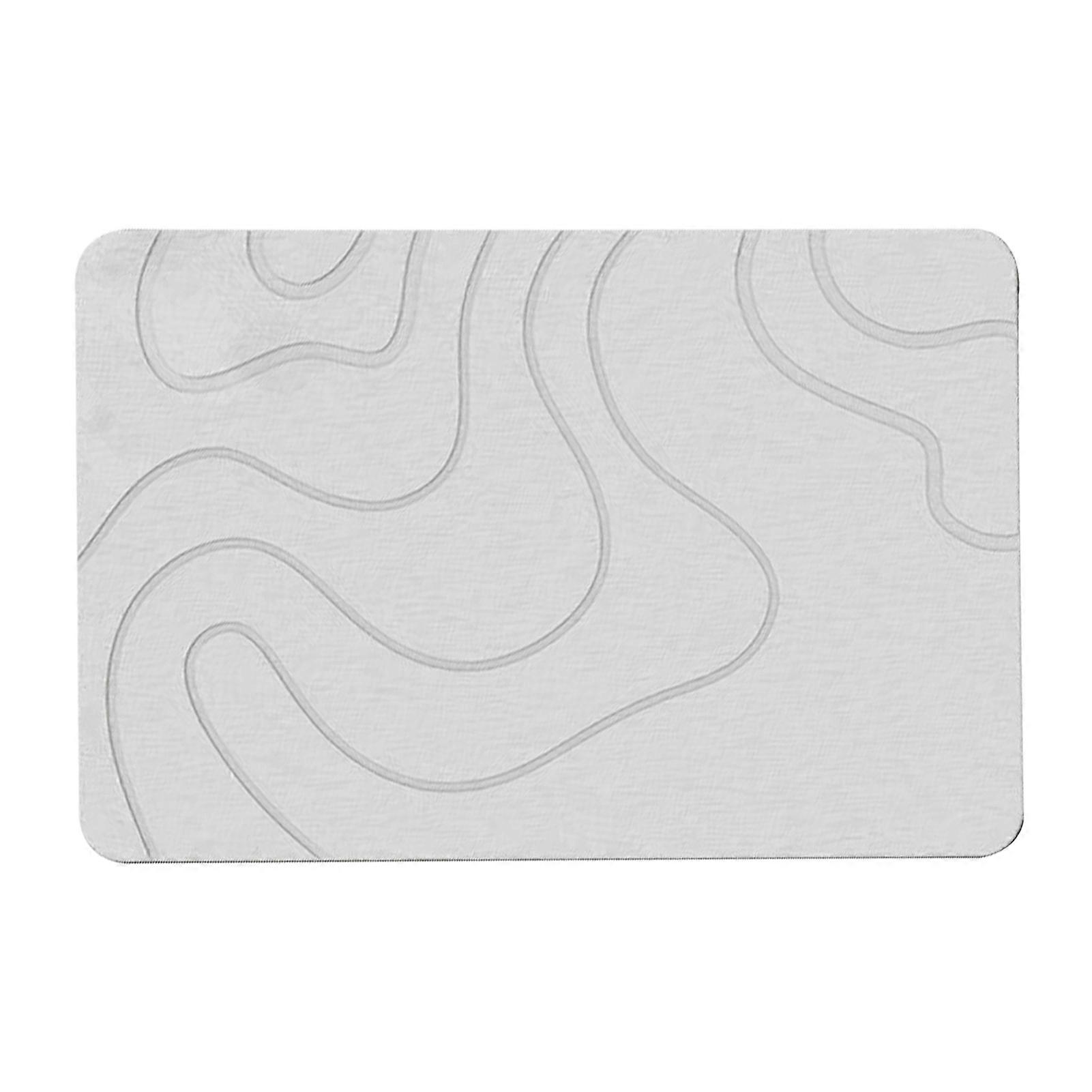 Bathroom Floor Mat Quick Absorbent Quick-Drying Diatom Mud Anti-Slip Bottom Solid Color Easy to Clean Multipurpose Bath Shower Sink Kitchen Carpet
