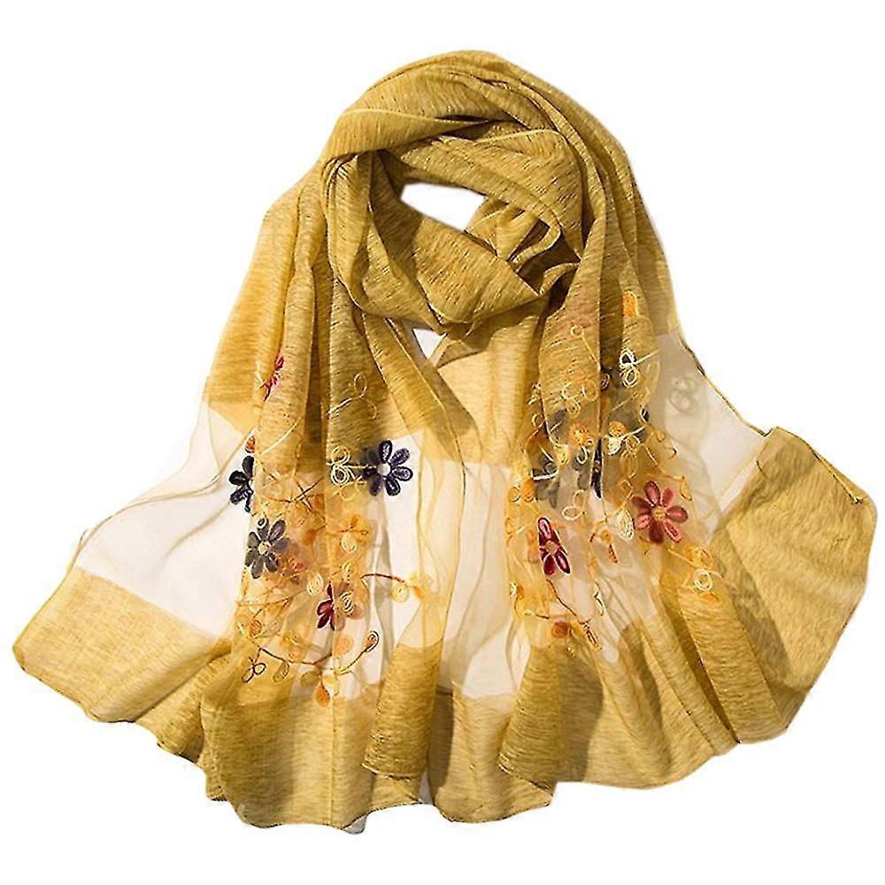 Écharpe en soie douce florale pour des filles