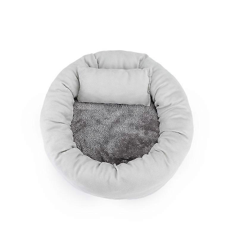 Washable Calming Comfy Style Plush Pet Cat Or Dog Bed+pillow