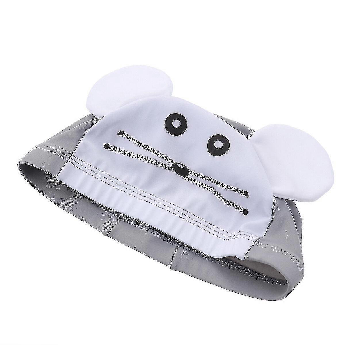 Mouse Swimming Hat Cartoon Comfortable Swimming For Kid Child Girl Boy (grey)