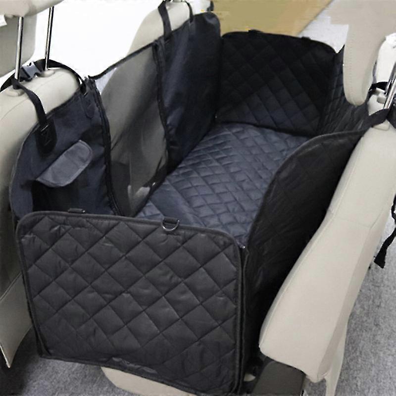 Pets Back Seat Cover For Dogs - Standard Dog Hammock For Car W/ Mesh Window - Non-slip, Waterproof Back Seat Protector For Travel
