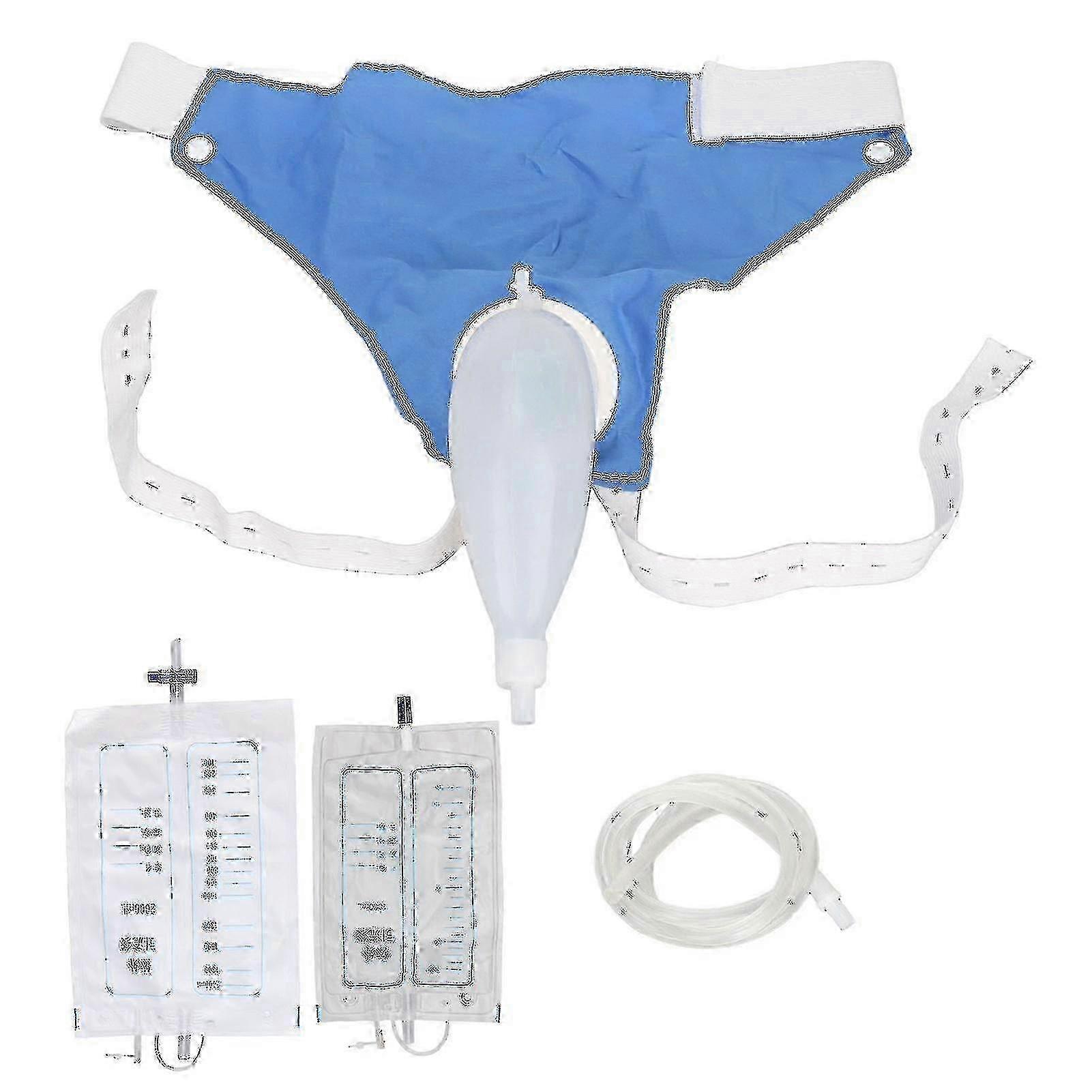 Wearable Urine Bag With Pee Catheter Duct 1000ml 2000ml For Men Elderly Incontinence Bedridden Patients Tw