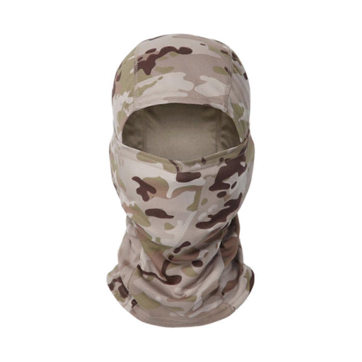Masque facial anti-poussière pour l'extérieur, camouflage tactique, protection du cou pour la chasse, le vélo et le cyclisme