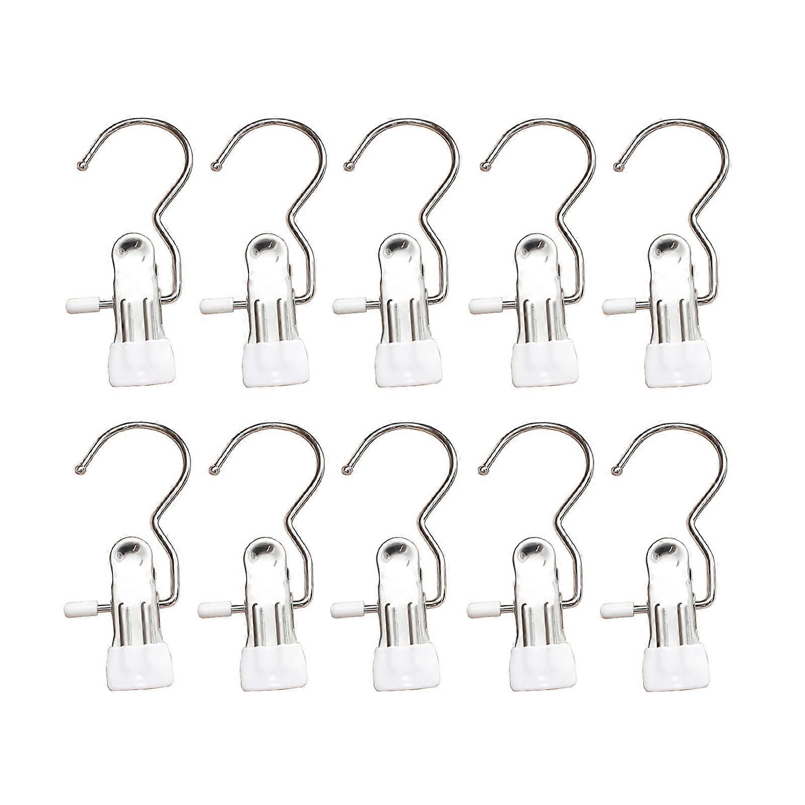 Anti-rust Space-saving Clothespins Clips 10PCS in Cream White for Hats, Pants