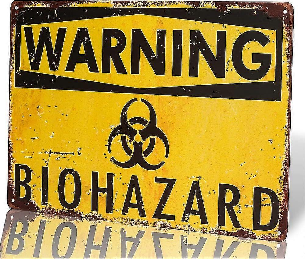 Aviso Biohazard Hazard Sign Hazard Labels Novidade Metal Sign Tin Sign 8x12 polegadas OU 12x16 polegadas Modo
