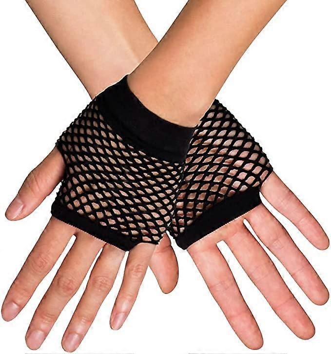 Black Mesh Gloves, One Size Women's