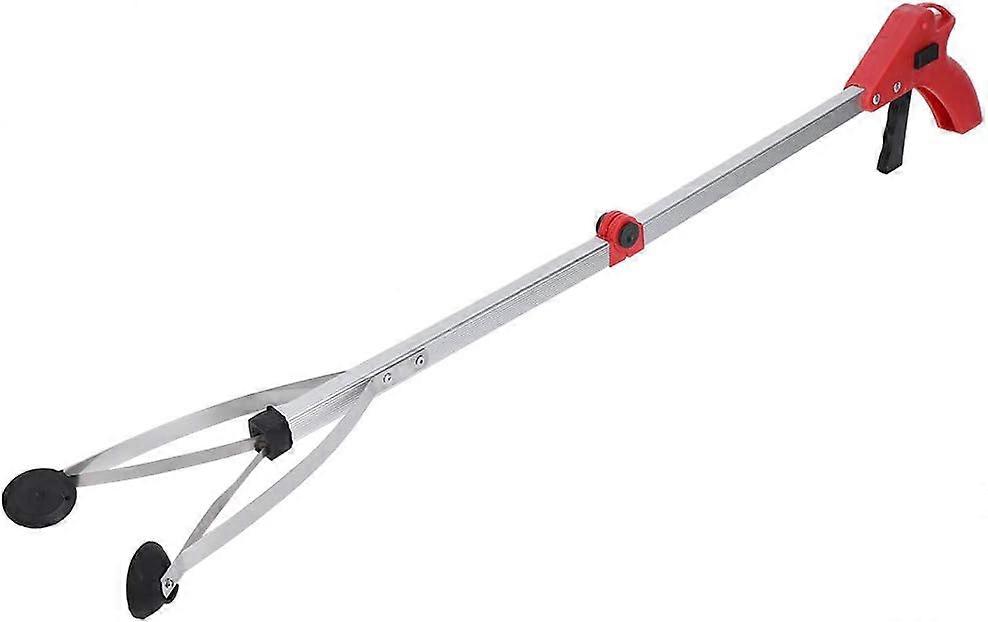Random Blue and Red Color 80cm Multi-Functional Trash Picker Aluminum Alloy Lightweight Extendable Pick Up Fallen Leaves or Garbage for Cleaning Garde