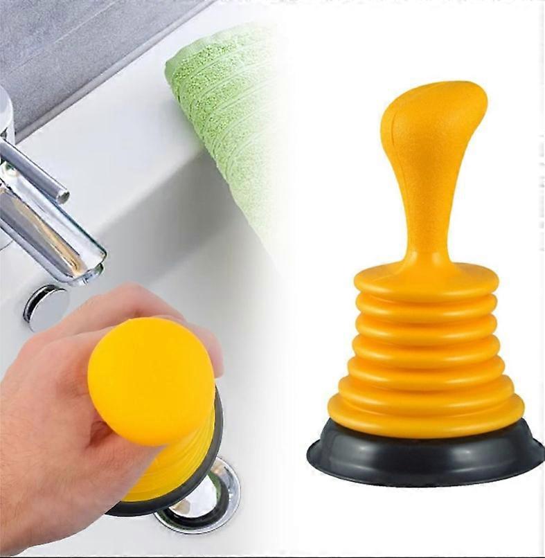 18x12cm, Yellow, Suction Unblocker Suction Cup Sink Unblocker with Large Suction Bellows Powerful Sink Unblocker Unblocked Kitchen Sink Unblocker for