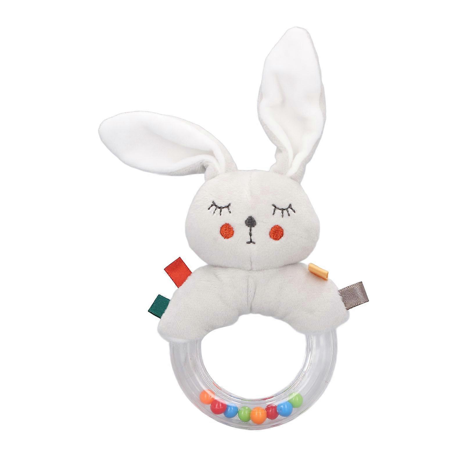 Baby Rattles Ring Toy Soft Plush Colorful Bright Color Rattle Newborn Sensory Toy