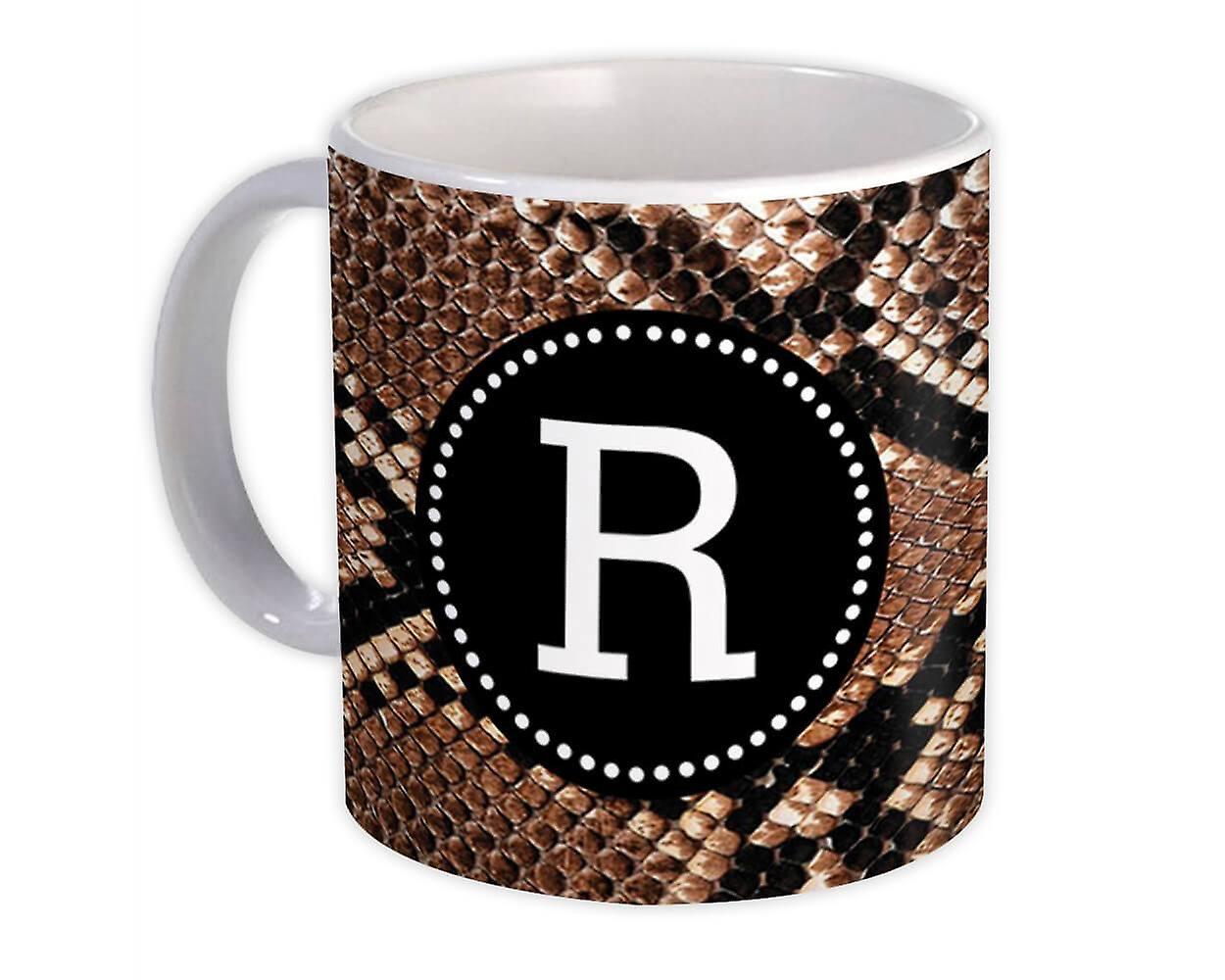 Hediye Kupa: Monogram Harf R Snake