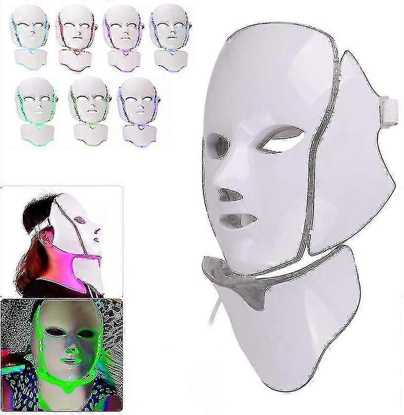 7色Ledフェイシャルマスクマスクマスクセラピー皮膚若返り顔装器