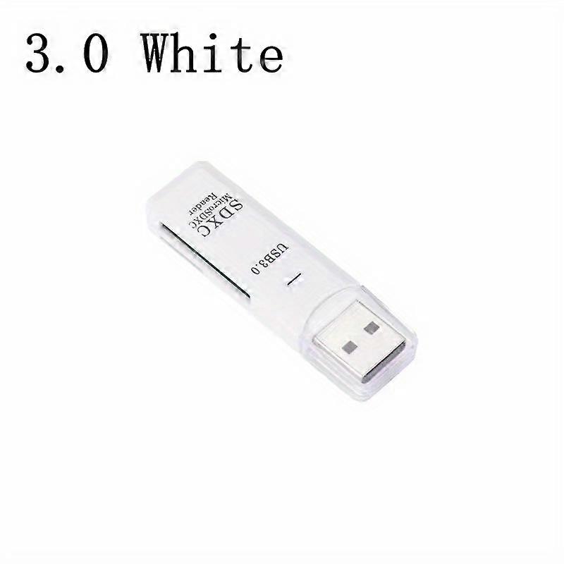 "Plug-And-Play" Fast Usb 3.0 Sd/Tf Card Reader - Compact Design For Photos & Data Transfer, Black/White