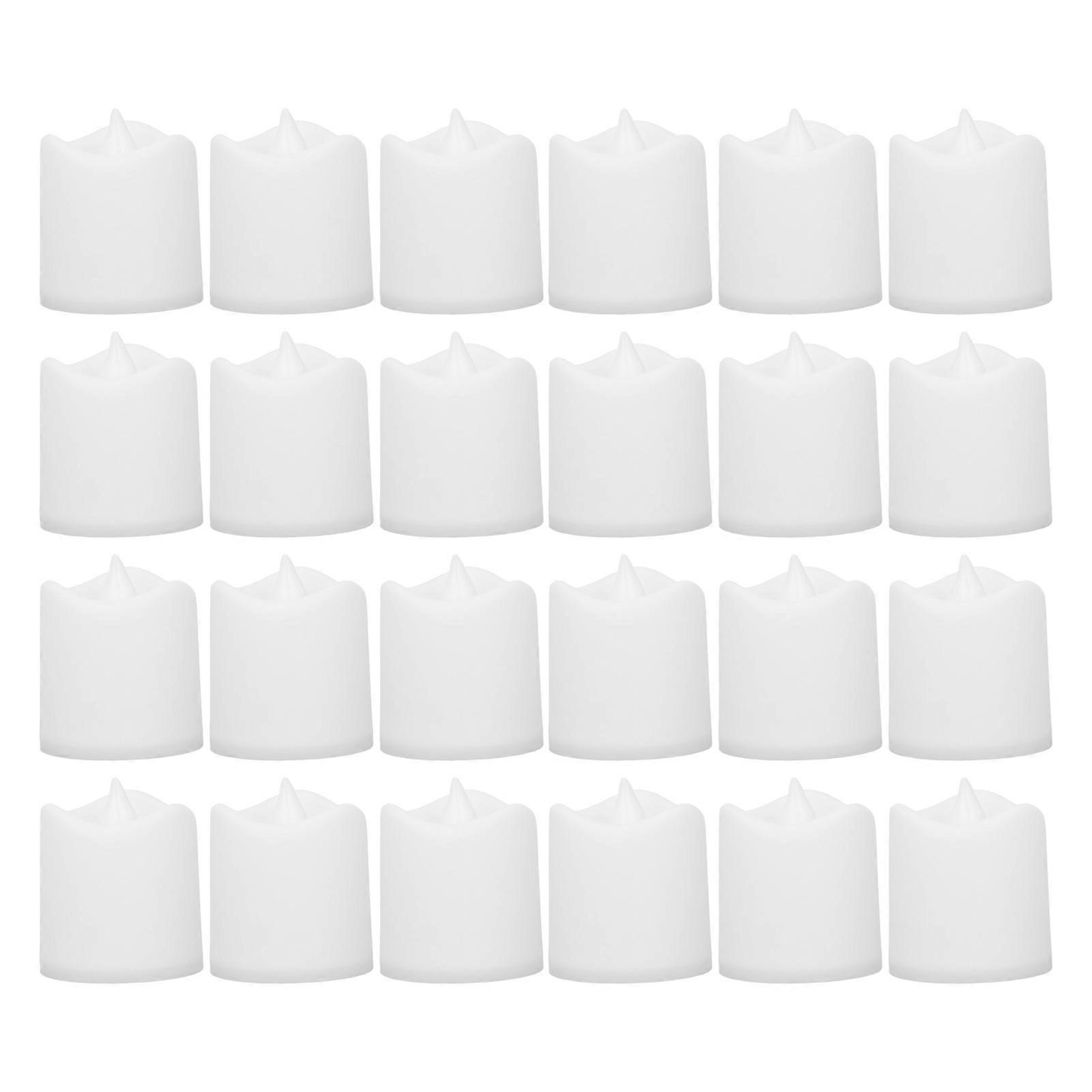 24pcs Electronic Candles Plastic Safe Environment Friendly Romantic Flameless LED Tea Lights compatible Wedding