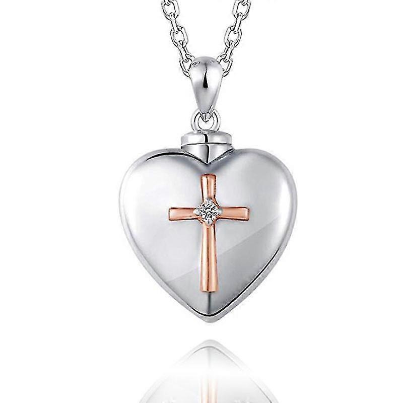 クロスハート火葬ペンダント記念品壷ネックレス灰ジュエリーギフト