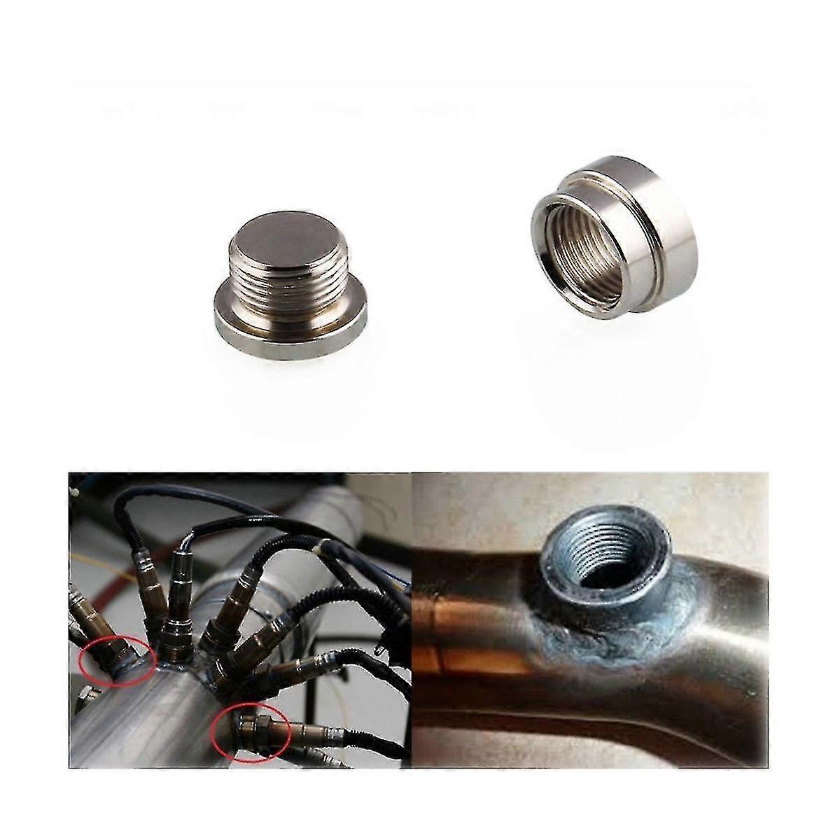 Oxygen Sensor Bung Plug Nut Mounting Cap Kit Plug Nut Plug Wideband Nut Fitting Weld Bungs M18x1.5