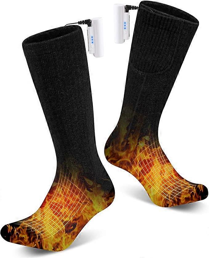 גרביים חורף חשמלי נטען 3 הגדרות חימום רגליים תרמיות גרביים לגברים ונשים