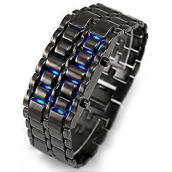 2022Tyyli rautasamurai metallirannekoru katsella LED digitaaliset rannekellot tunti Montre elektroninen Reloj Mujer Relogio Feminino