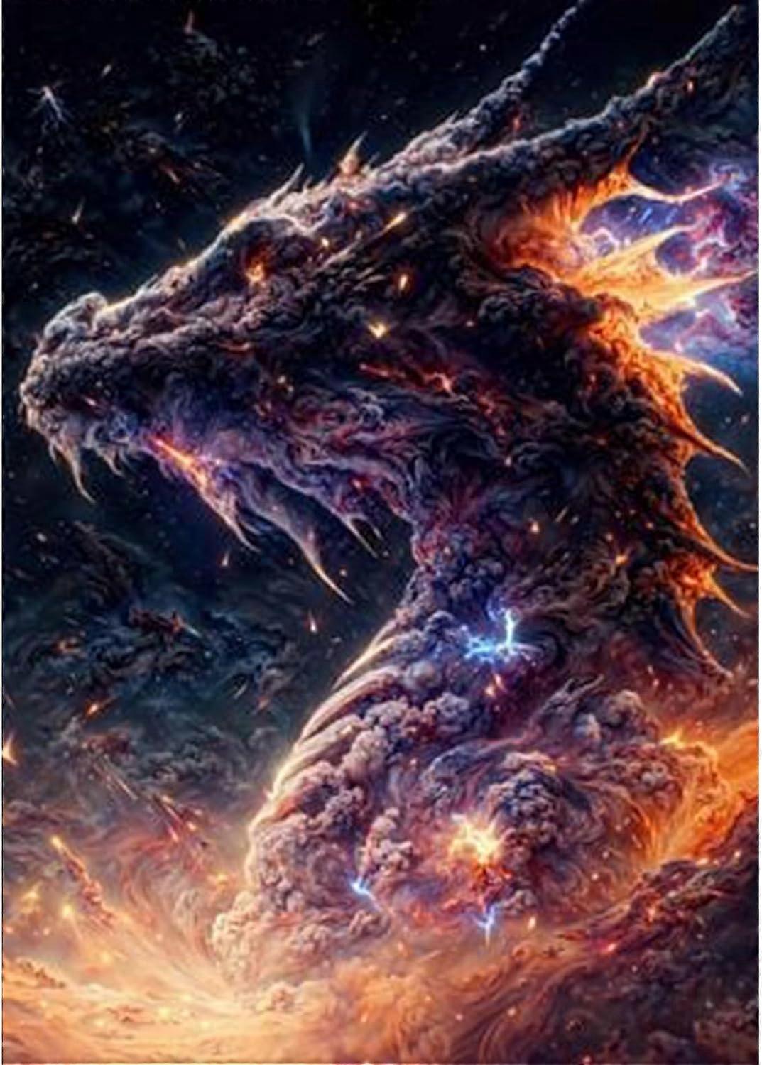 5D diamantmaleri 30x40cm Dragon B