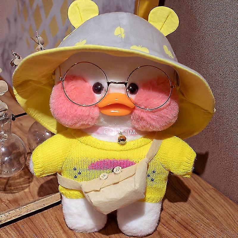 30cm Wearing Hyaluronic Acid Little Yellow Duck Doll Lalafanfan Duck Ducks Doll