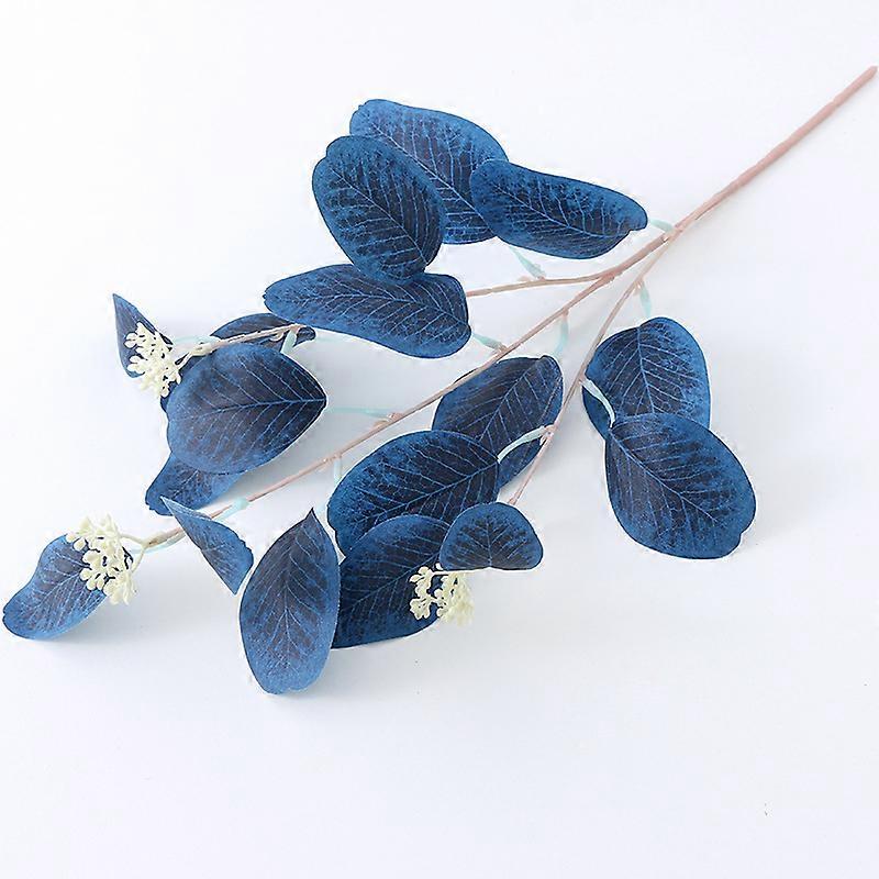 Artificial Fake Plants Eucalyptus Leaves Branch With Fruit Wedding Home Flower Arrangement Blue Pink Eucalyptus Modern Decor