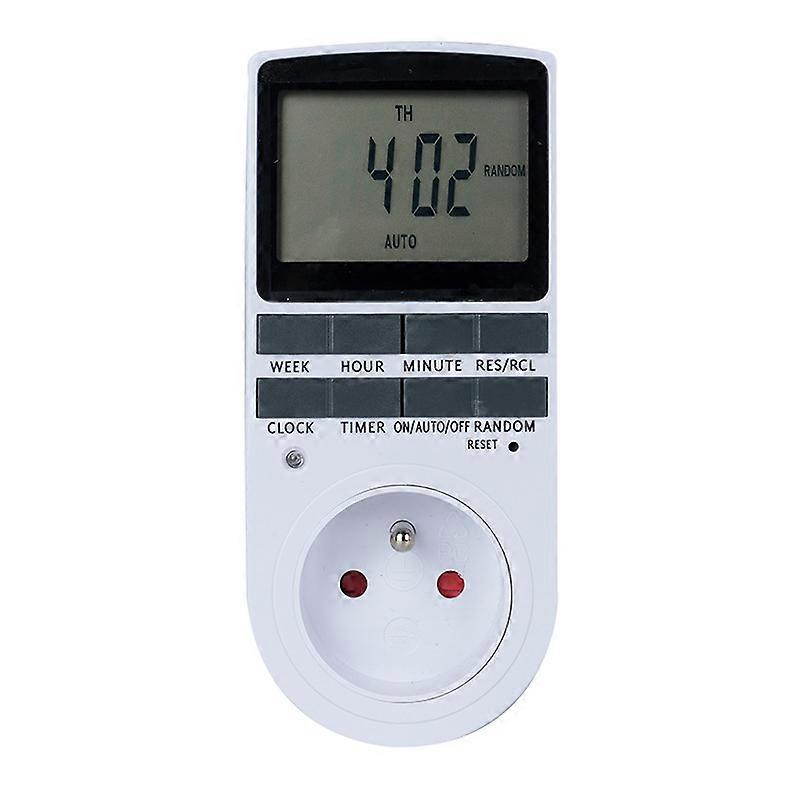 Digital Programmable Socket, Daily/Weekly Digital Timer, Electrical Outlet Scheduler with LCD Display Energy Saving, 16A/3680W Max (2 Packs)