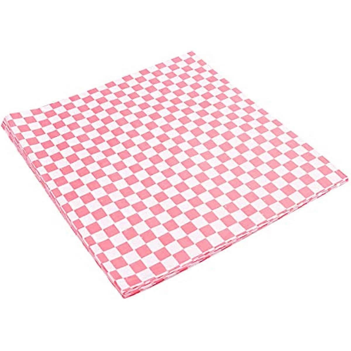 100 PCS checkered candy basket liner Food Wrap Papers