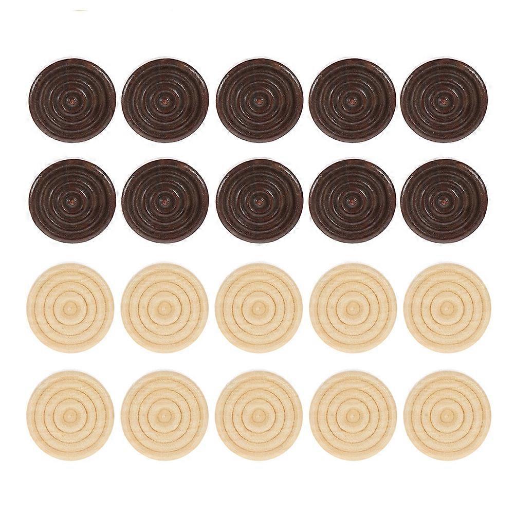 96pcs Universal Round Backgammon Chess Chessman Wood Backgammon Chess Pieces