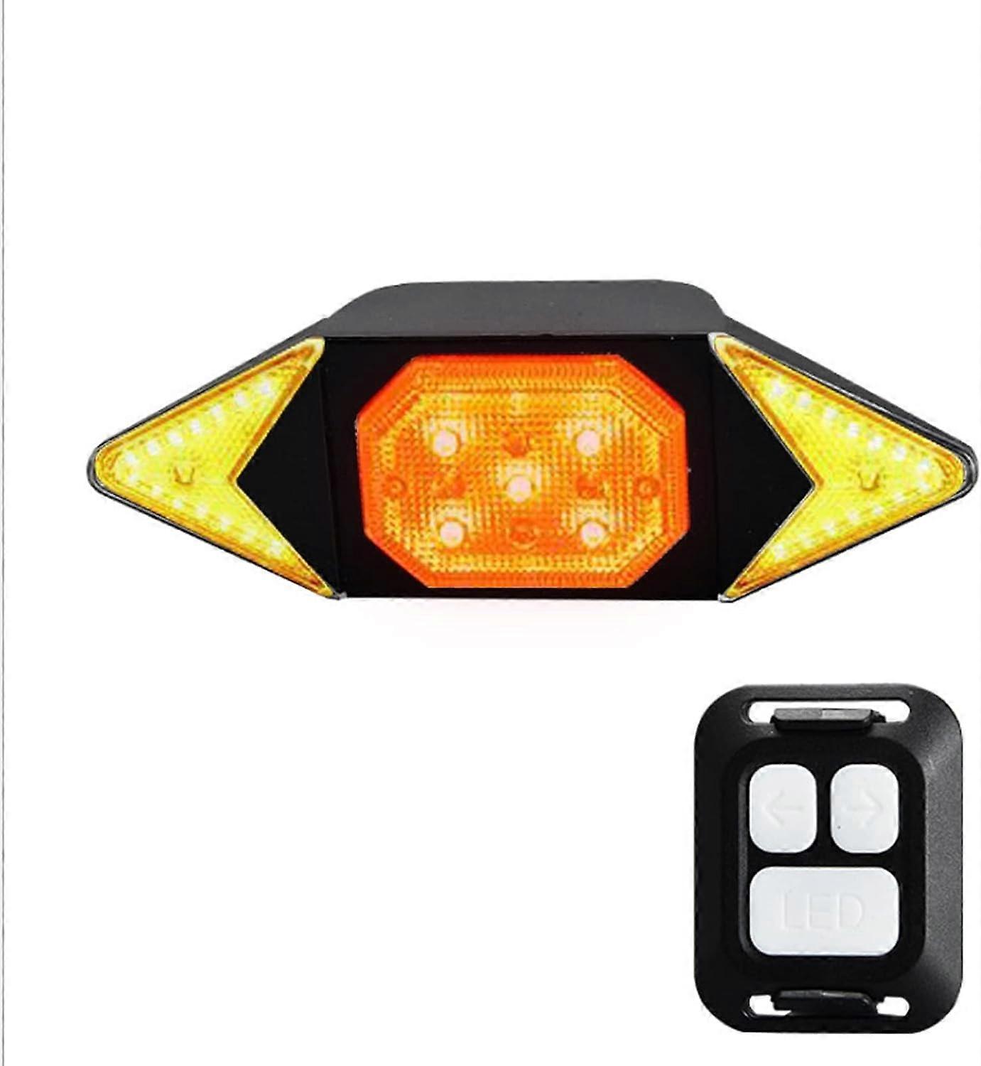 Bicycle Taillight With Remote Control Wireless Rechargeable Bike Tail Light Waterproof