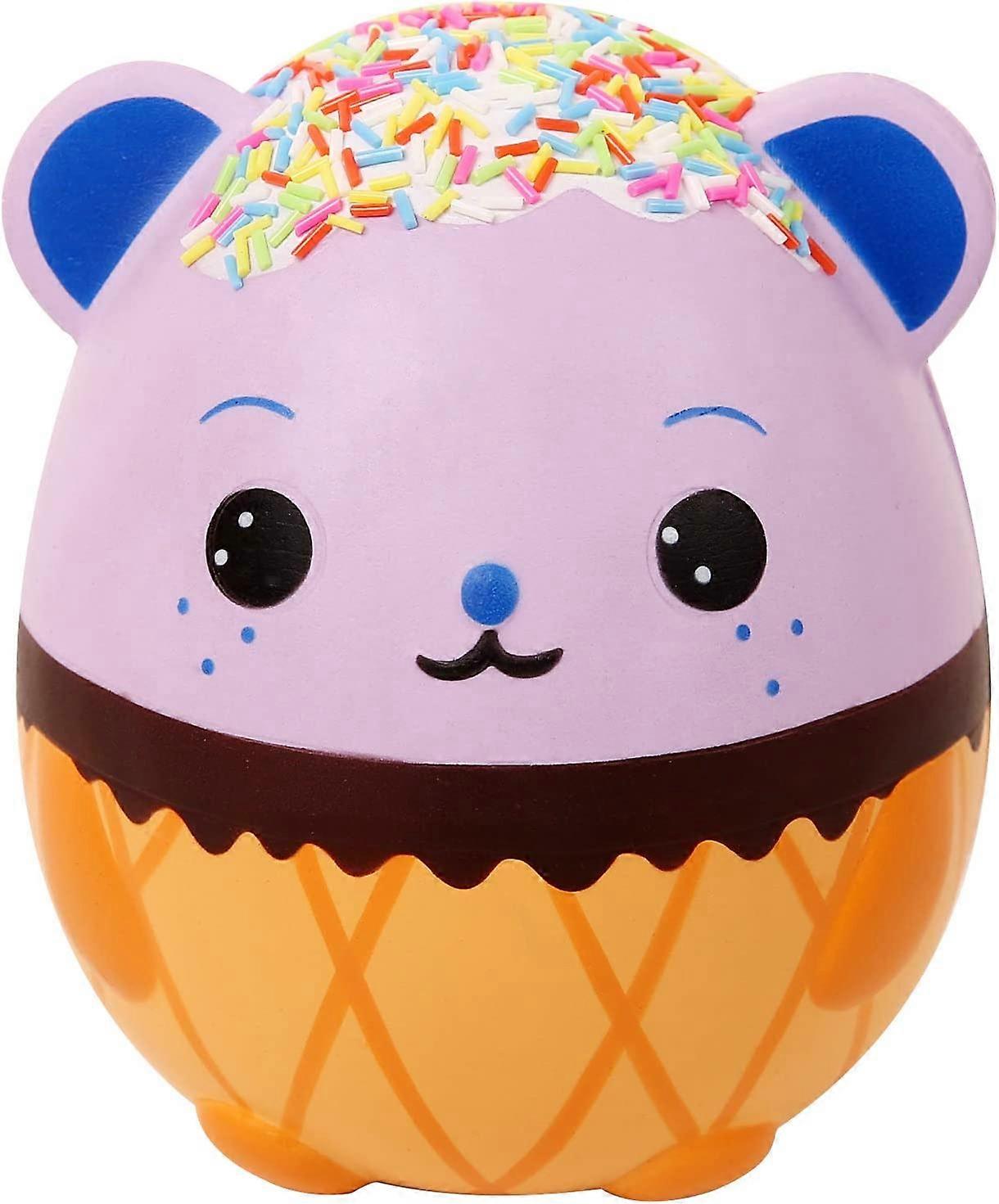 Panda Egg Butterscotch Ice Cream Slow Rising Scented Kawaii Animal Toy Collection, 1 Piece