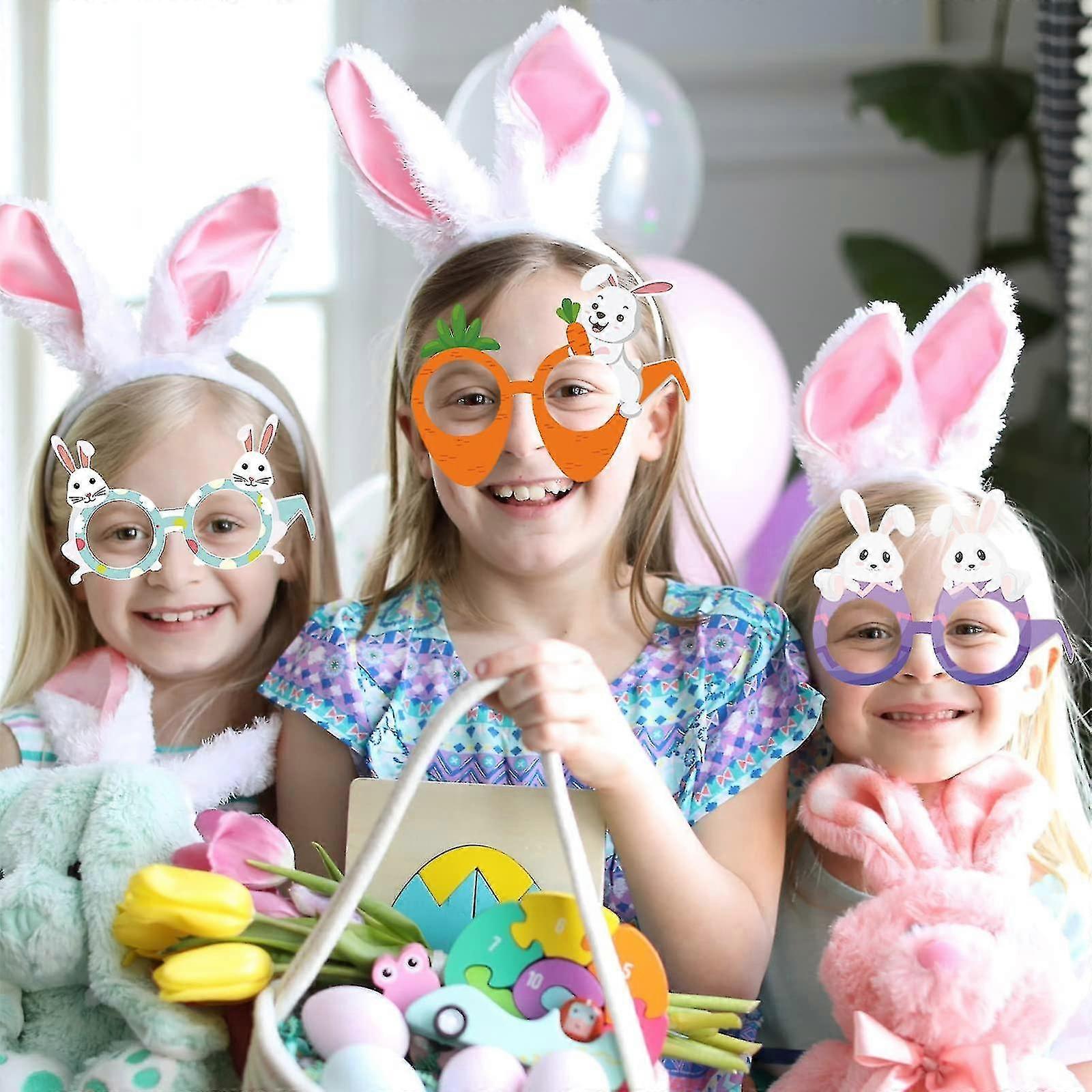 6pcs Easter Glasses For Easter Party Decoration, Happy Easter Bunny Glasses Chick Gnome Easter Egg Eyeglasses