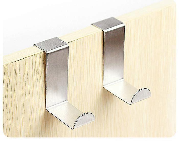 Multi-function Kitchen And Bathroom Door Back Non-marking Hooks 2 Pieces