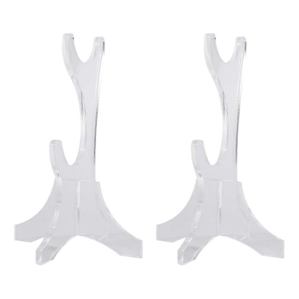 2 stk Sword Display Stand 2-lags akrylsverdholder bordplate sverd display rack